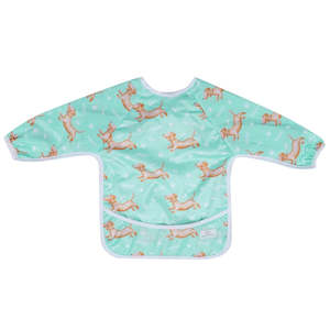 Clothing: Sleeved Bib | Dashing Dachshund