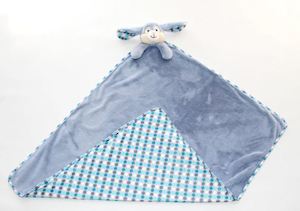 Blue Polkadot Bunny Cubbies Blanket