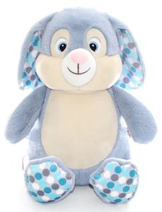 Blue Polkadot Cubbie Bunny