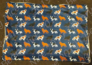 Navy Cavalier Minky Blanket