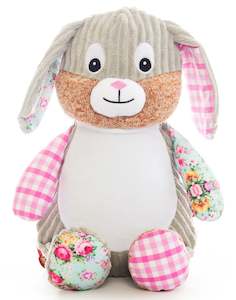 Sally the Pink Harlequin Cubbie Bunny