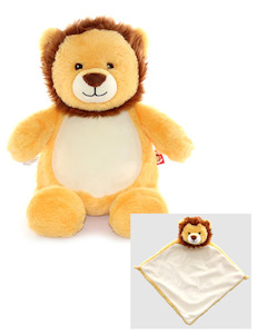 Baby Lion Cubbie and Cuddle Blanket Combo