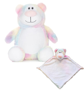 Toy: Pebbles the Pastel Cubbies Bear and Cuddle Blanket Combo