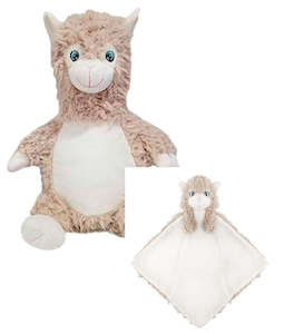 Toy: Dolly the BitsyBon Llama and Cuddle Blanket Combo