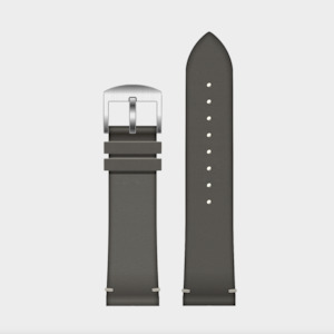 20mm Grey Italian Leather Strap