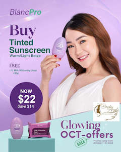 Glowing OCT-offers for BlancPro Tinted Sunscreen 50ml (warm beige)