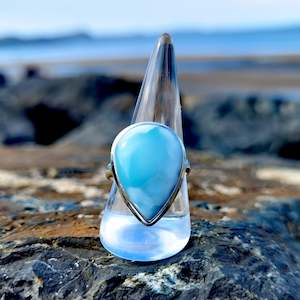 Stirling Silver Larimar Ring