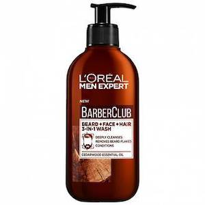 Face: L'Oreal Paris Men Barber Club Beard + Face + Hair 3-IN-1 Wash 200ml