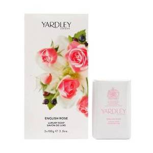 YARDLEY  ROSE LUXURY SOAPS 3x 100G