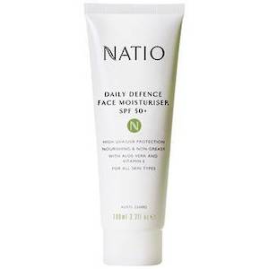 Natio Daily Defence Face Moisturiser Spf50+ Lotion 100ml