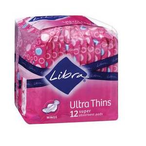 LIBRA PADS SUPER WINGS 12 PACK