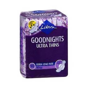 LIBRA GOODNIGHTS ULTRA THIN WINGS 10 PACK