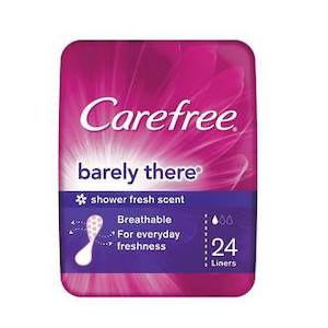 Carefree Panty Liners Barely There 24 Pack