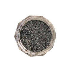 Nail Art Glitter - Silver/Black