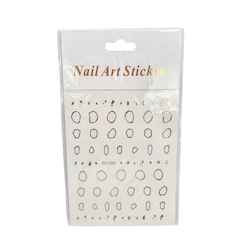 Gold Shapes Nail Art Stickers