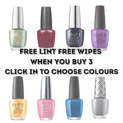 FREE Lint Free Wipes When You Buy 3 OPI Infinite Shine or Nail Lacquer