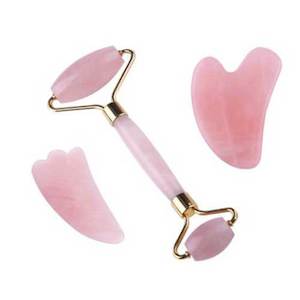 Rose Quartz Roller & Guasha Set