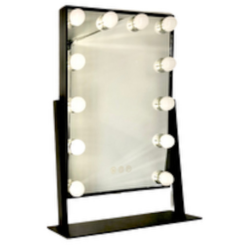 Toiletry wholesaling: Hollywood LED Mirror with 12 LED Lights Black