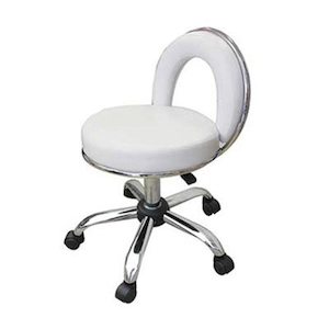 Pedicure Operator Stool - White (Low Seated)