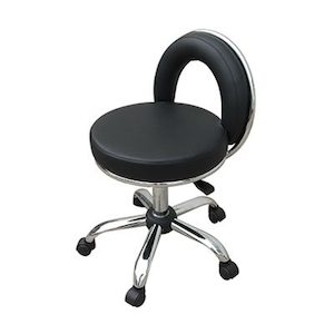 Pedicure Operator Stool - Black (Low Seated)