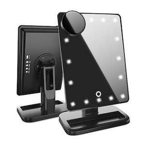 LED Hollywood Makeup Mirror Black - (Small)