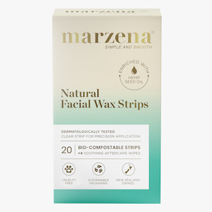 Marzena Natural Facial Wax Strips with Hemp Oil