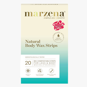 Hair Removal: Marzena Natural Body Wax Strips with Hemp Oil