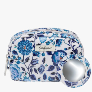 Bags: Cath Kidston Navy Carnation Make Up with Mirror