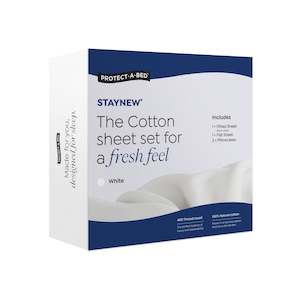 Bed: Protect-A-Bed Staynew Cotton Sheet Set