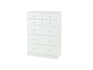 Kingston White 7 Drawer Highboy