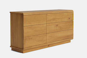 Bed: Mythos 6 Drawer Lowboy Large - Pine