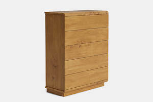 Mythos 5 Drawer Tallboy - Pine