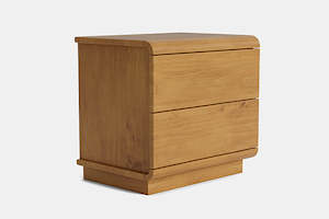 Mythos 2 Drawer Bedside - Pine