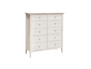 Ashton 10 Drawer Tallboy Twin Chest