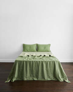 Sage & Pistachio Two-Tone Quilted Bed Cover