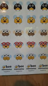 Bee Awesome Character Stickers