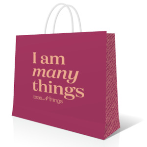 Bras n Things Medium Paper Carry Bag - 250/Ctn