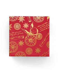 2024 Christmas Range: Xmas Punch Wrap RichRed Gold