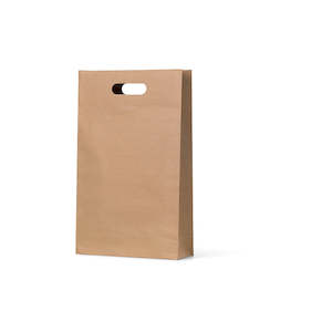 Brown Kraft Die Cut Triple Wine Bag