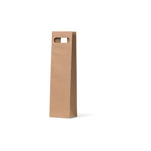 Brown Kraft Die Cut Single Wine Bag