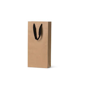 Brown Kraft Wine Bags: Deluxe Kraft Double Wine Bag