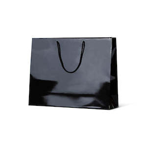 Gloss Laminated Paper Carry Bags: Laminated Gloss Galleria - Black