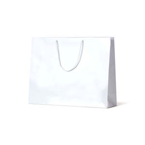 Gloss Laminated Paper Carry Bags: Laminated Gloss Galleria - White