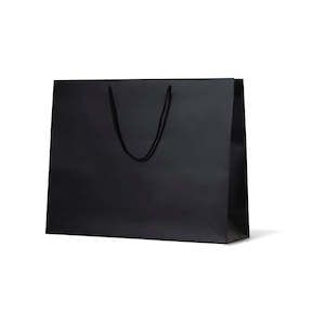 Matte Laminated Paper Carry Bags: Laminated Matte Galleria - Black