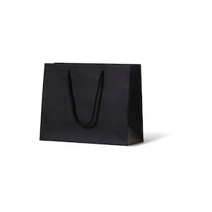 Matte Laminated Paper Carry Bags: Laminated Matte Emerald - Black