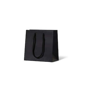 Matte Laminated Paper Carry Bags: Laminated Matte Petite - Black