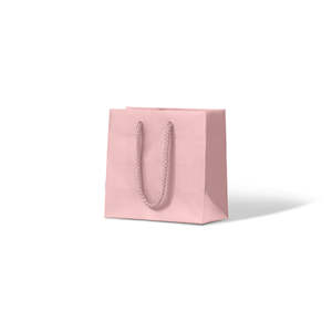 Matte Laminated Paper Carry Bags: Laminated Matte Petite - Pastel Pink