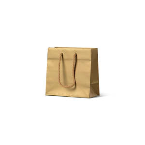 Matte Laminated Paper Carry Bags: Laminated Matte Petite - Gold