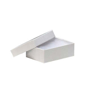 Cotton Filled Jewellery Boxes: Cotton Fill Box White 54x79x25mm