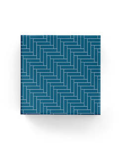 Geometric Shapes: 60cm Basket Weave Wrap Navy